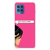 Motorola Moto G100 Silicone-hoesje Woman Don't Touch My Phone - thumbnail