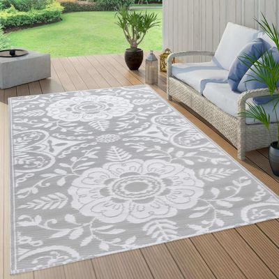VidaXL Buitenkleed arakil 80x150 cm pp lichtgrijs