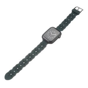 Bandje geschikt voor Apple Watch 42/44MM - Maat L - Sportband - Horlogebandje - Polsband - Kunstleer - Groen