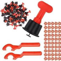 Prestara Tegel Levelling Systeem Set | Herbruikbaar Nivelleersysteem | 100 Clips + 50 Kruizen + 2 Sleutels