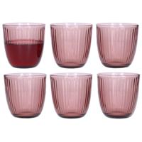 Bormioli Waterglazen - 12x stuks - roze - 290 ml - drinkglazen - sapglazen Bormioli Waterglazen - 12x stuks - roze - 290 ml - drinkglazen - sapglazen