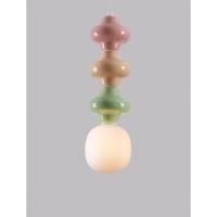 Lyora HanglampClio L wit glas met gekleurd keramiek - 9009119