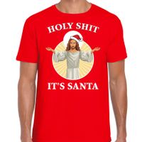 Holy shit its Santa fout Kerstshirt / outfit rood voor heren