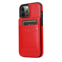 iPhone 16 Pro hoesje - Backcover - Pasjeshouder - Portemonnee - Kunstleer - Rood - thumbnail