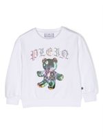 Philipp Plein Junior sweat en coton à logo imprimé - Blanc - thumbnail