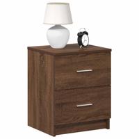 Nachtkastjes 2 st met 2 lades 40x36x50 cm bruin eikenkleurig
