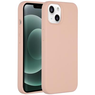 Accezz Liquid Silicone Backcover iPhone 13 Mini Telefoonhoesje Roze
