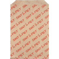 Zak | Fourniturenzak | Papier | 15x22cm | Sint & Piet | bruin/rood | 1000 stuks