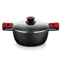 Kookpot met Glazen Deksel BRA A410324 Ø 24 cm Zwart 4 L