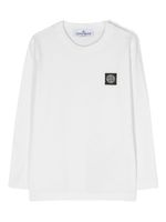 Stone Island Junior t-shirt en coton à patch logo - Blanc