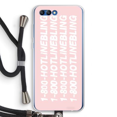 Hotline bling pink: Honor 10 Transparant Hoesje met koord