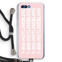 Hotline bling pink: Honor 10 Transparant Hoesje met koord