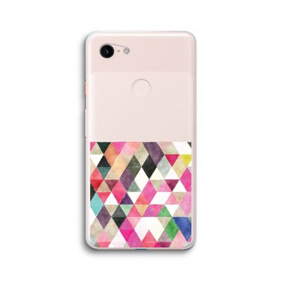 Gekleurde driehoekjes: Google Pixel 3 XL Transparant Hoesje