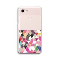Gekleurde driehoekjes: Google Pixel 3 XL Transparant Hoesje