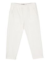 Il Gufo pantalon en coton à patch logo - Blanc