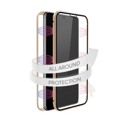 White Diamonds 360° Glass Cover for Samsung Galaxy A41 Gold