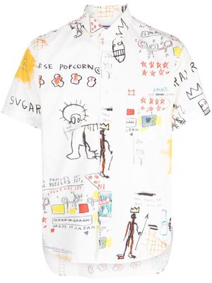 Junya Watanabe MAN chemise en coton à imprimé graphique - Blanc