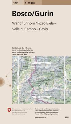 Wandelkaart - Topografische kaart 1291 Bosco/Gurin | Swisstopo