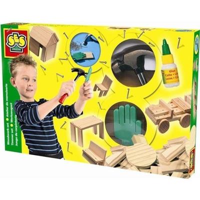 SES CREATIVE Schrijnwerkerij - 57 stukjes hout