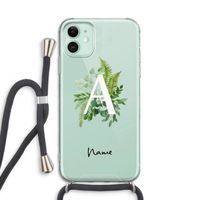 Green Brush: iPhone 11 Transparant Hoesje met koord