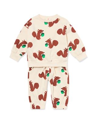 HEMA Baby kledingset eekhoorns ecru (ecru)