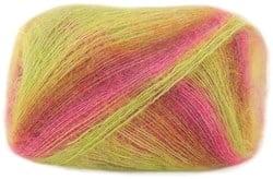 Lana Grossa Cottonhair 107 Limoen-/neonroze/fuchsia/bruin/oranje/citrusgeel