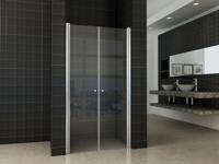 Wiesbaden dubbele pendeldeur in nis 100x200 cm - 6mm NANO glas