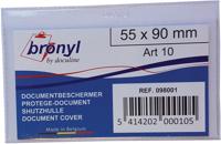 Bronyl U-mapje uit transparante PVC van 140 micron, ft kredietkaart Bronyl U-mapje uit transparante PVC van 140 micron, ft kredietkaart