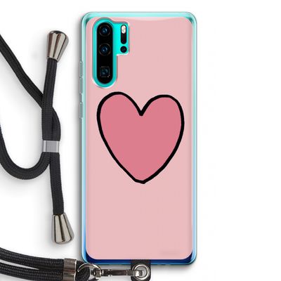 Hartje: Huawei P30 Pro Transparant Hoesje met koord