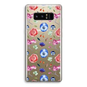 Bloemetjes: Samsung Galaxy Note 8 Transparant Hoesje