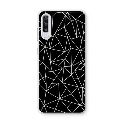Geometrische lijnen wit: Samsung Galaxy A70 Transparant Hoesje