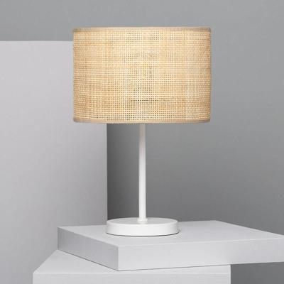 Tafellamp gevlochten kap &apos;Barsa&apos; e27 fitting modern rotan vintage 450mm