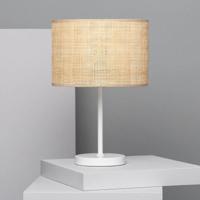 Tafellamp gevlochten kap &apos;Barsa&apos; e27 fitting modern rotan vintage 450mm