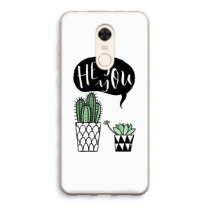 Hey you cactus: Xiaomi Redmi 5 Transparant Hoesje