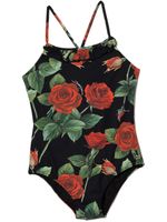 Dolce & Gabbana Kids maillot de bain à logo imprimé - Noir - thumbnail