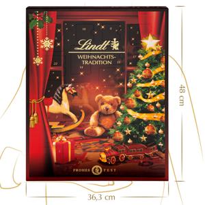 Lindt 'Teddy Tradition' chocolade Adventskalender - 253g