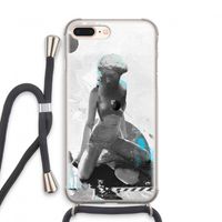 I will not feel a thing: iPhone 8 Plus Transparant Hoesje met koord