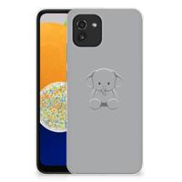 Samsung Galaxy A03 Telefoonhoesje met Naam Grijs Baby Olifant Samsung Galaxy A03 Telefoonhoesje met Naam Grijs Baby Olifant