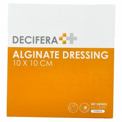 Decifera Alginate Dressing 10x10cm 5