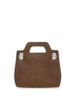 Ferragamo mini sac Wanda à design strassé - Marron