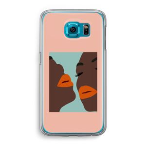 Orange lips: Samsung Galaxy S6 Transparant Hoesje