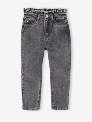 Mom jeans met hartjeszakken op de achterkant Meisje grijs