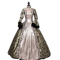 Retro vintage Rococo Victoriaans 18de eeuw Vintage Jurk Jurken Gala jurk Grote maten Dames Kleurenblok Maskerade Feest Schoolfeest Kleding Lightinthebox