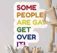 Muurstickers tienerkamer some people are gay get over it