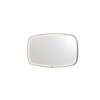 Spiegel INK SP31 140x4x80 cm incl. LED-verlichting en Spiegelverwarming Geborsteld RVS
