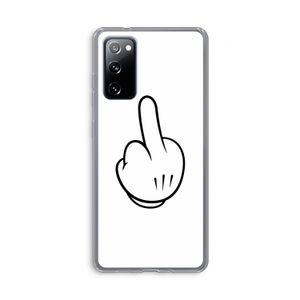 Middle finger white: Samsung Galaxy S20 FE / S20 FE 5G Transparant Hoesje
