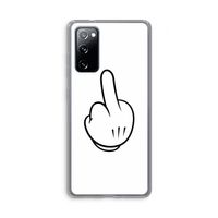 Middle finger white: Samsung Galaxy S20 FE / S20 FE 5G Transparant Hoesje
