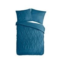 Pure Dekbedovertrek "luxe stiksel plooien" - Petrol - (140x200/220 cm) - Microfiber