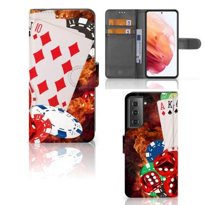 Samsung Galaxy S21 | Wallet Case | met Pasjes | Casino