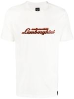 Automobili Lamborghini t-shirt en coton biologique à logo imprimé - Blanc